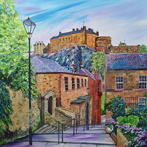 Edinburgh Castle View from the Vennel - Sarah Dunton